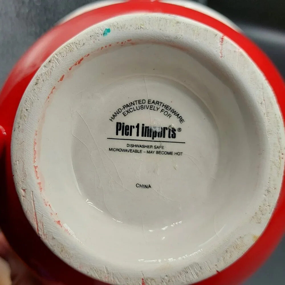 Pier 1 Imports Large Hand Painted Christmas Santa 3D Face Soup Mug Ho Ho Ho - Picture 8 of 8